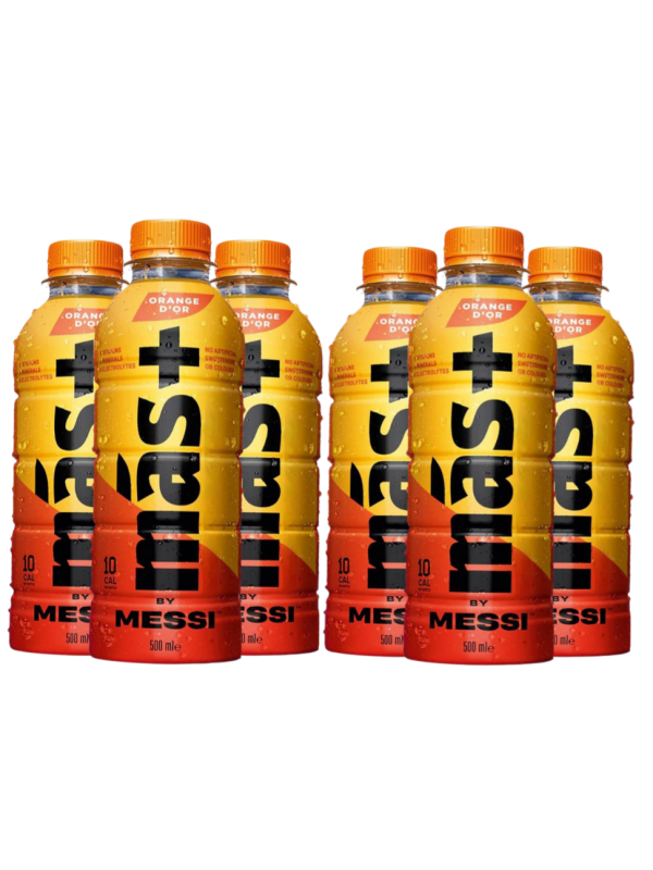 MAS+ BY MESSI ORANGE D'OR 0,5L X 6 PACK