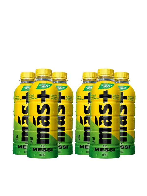 MAS+ BY MESSI LEMON LIME LEAGUE 0,5L X PACK