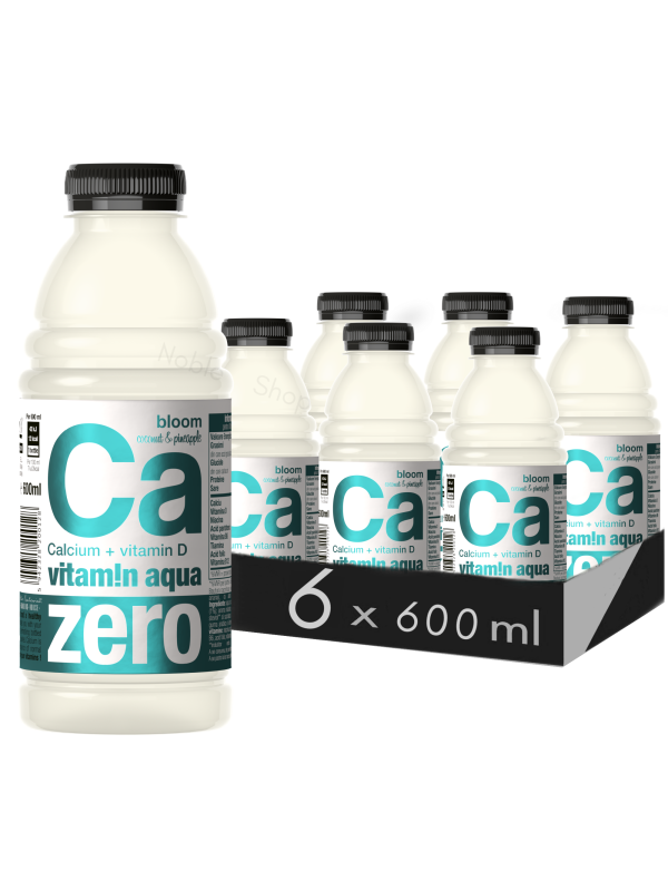 VITAMIN AQUA ZERO CALCIU & VITAMINA D - COCOS & ANANAS 0.6L X 6