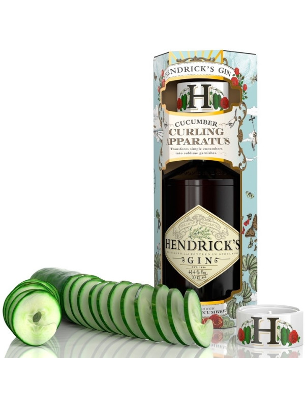 HENDRICK'S GIN CUCUMBER CURLER GIFT SET 0.7L