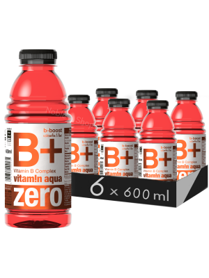 VITAMIN AQUA ZERO - VITAMINA B+ PEPENE & LIME 0.6L X 6