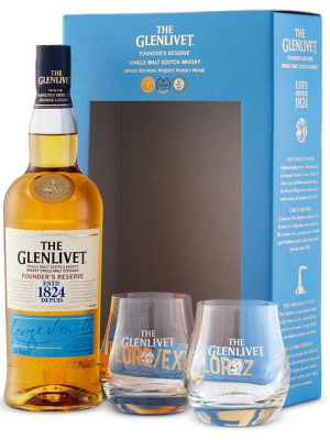 GLENLIVET FOUNDER'S RESERVE 0.7L + 2 PAHARE