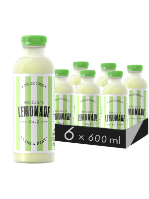 MERLIN'S LEMONADE N0.2 - LIME & MENTĂ 0.6L X 6