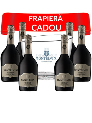 MONTELVINI PROSECCO TREVISO DOC CUVEE DELL' EREDE EXTRA DRY 0.75L X 6 + FRAPIERA CADOU