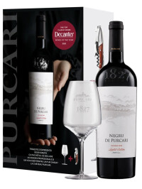 PACHET NEGRU DE PURCARI DECANTER 0.75L + PAHAR + TRIBUSON