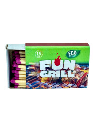 FUN GRILL, KIT BRICHETE DE CARBUNE PENTRU GRATAR CU LEMNE SI CHIBRITURI PENTRU APRINS